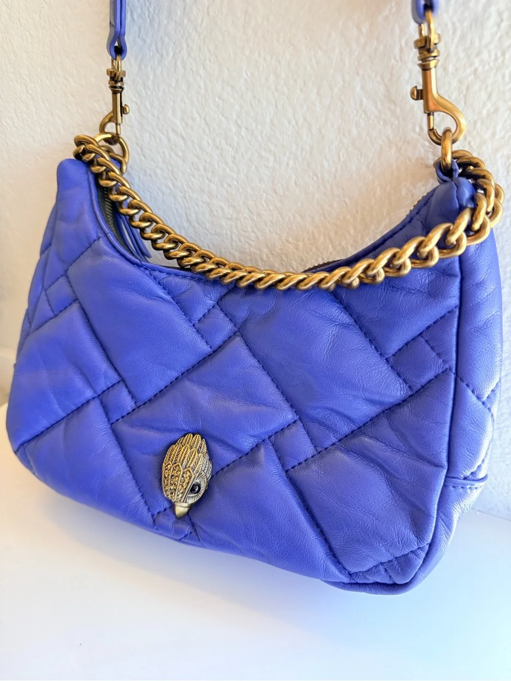 Kurt Geiger Quilted Leather Crossbody Purse With Coin Pouch